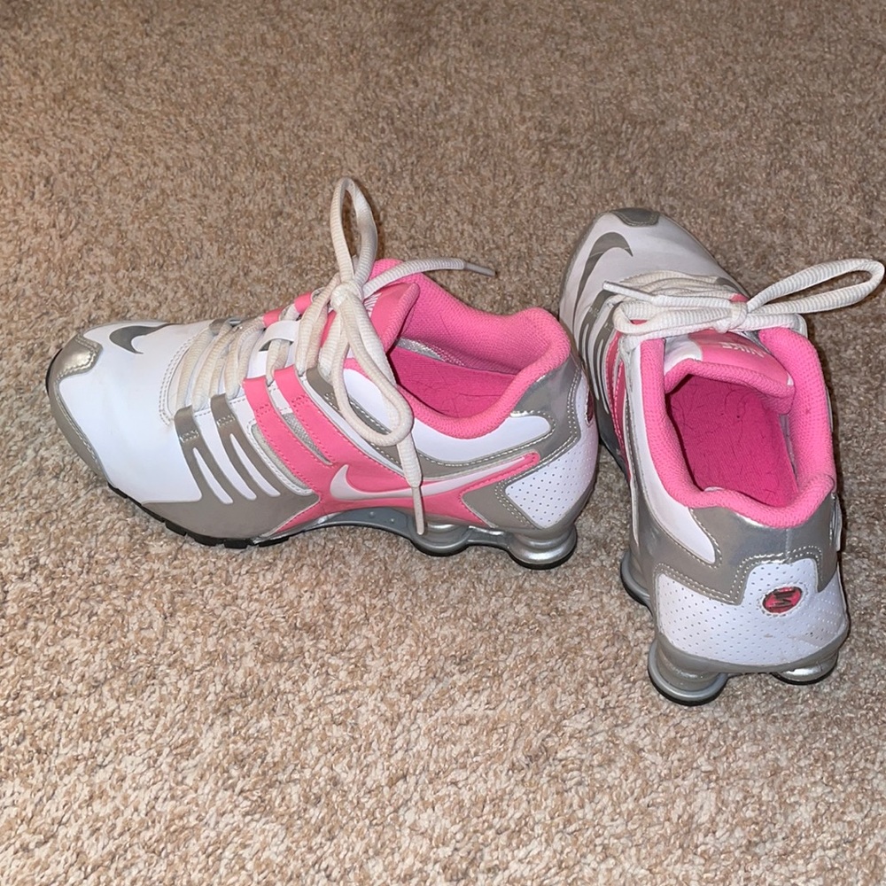 White/Pink/Silver Nikes